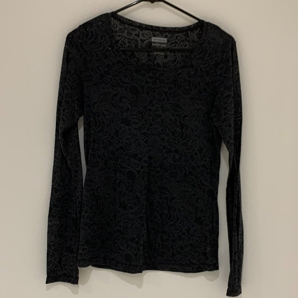 New Balance Burnout Long Sleeved Tee, Gray, Women's Med